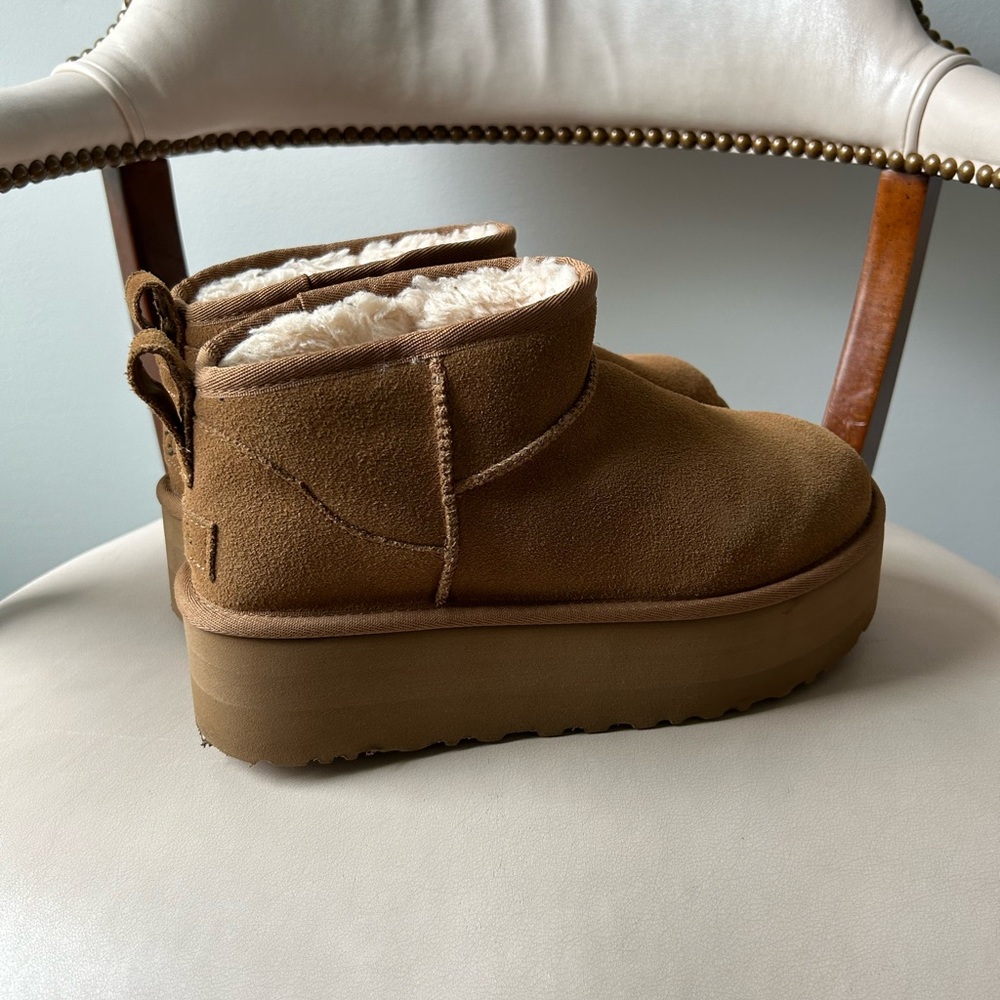 UGG brown suede Ultra Mini platform boots - Picture 4 of 7